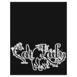 Cat Lady Black & White flyers