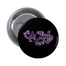 Cat Lady Purple Button