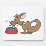 Cat Licking Bowl Mousemat