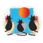 Cat Lover "Black Cats in the Window" stickers