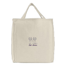 Cat Lover Embroidered Tote Bag