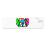 Cat Lover Gifts---Unique Cats--Bright Colours bumper stickers