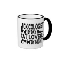 Cat Lover Toxicologist Coffee Mugs