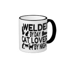 Cat Lover Welder Coffee Mugs