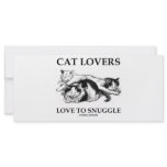 Cat Lovers Love To Snuggle rack cards