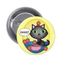 Cat Lover's Sweet Chocolate Fondue Button