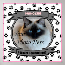 Cat Memorial Forever Remembered - Female Pet Loss Print