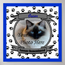 Cat Memorial Forever Remembered - Male Pet Loss Print