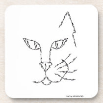 CAT - MINIFACES cork coasters
