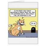 Cat & Mouse Dinnerware Funny Cartoon Gifts & Tees Greeting Card