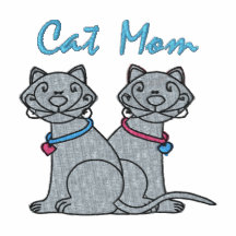 Cat Mum Embroidered Cat Tees