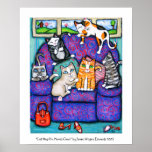 Cat Nap On Mum's Chair posters