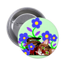 Cat Nap Pinback Button
