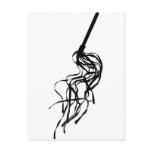 Cat of Nine Tails S&M Whip Outline Silhouette postcards