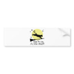 Cat on a Broomstick bumper stickers