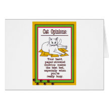 Cat on a Desk Greeting Card