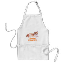 Cat Orange & White Apron