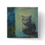 Cat painting - Oh Wise and Excellent Kitty art buttons