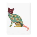 Cat Patchwork Pet Postcard