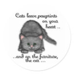 Cat paw prints stickers