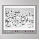 Cat Pillow Fight - Funny Cats Poster by Louis Wain