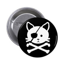 Cat Pirate Button