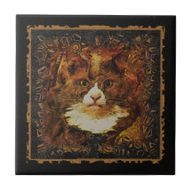 CAT PORTRAIT KATIE Tile