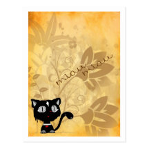 Cat postal postcard