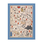 Cat Postcard: Cats by Utagawa Kuniyoshi