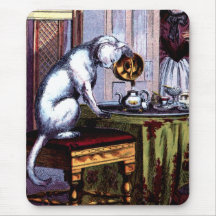 Cat Pouring Tea Mouse Pads