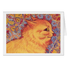 Cat Profile by Louis Wain Card