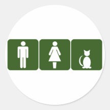 Cat Restroom Stickers