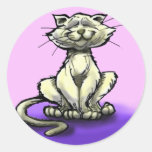 Cat Round Sticker