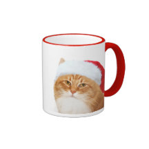 Cat Santa Claus Coffee Mugs