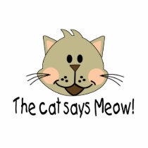 Cat Says Meow Cut Out