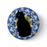 Cat Silhouette and Tie Dye Button