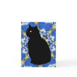 Cat Silhouette and Tie Dye Note Card