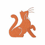 Cat Silhouette embroidered shirts