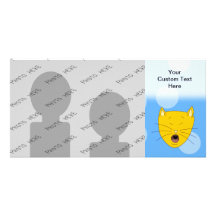 Cat Singing. Photo Card Template