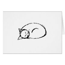 cat sleeping グリーティングカード
