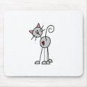 Cat Stick Figure Mousepad