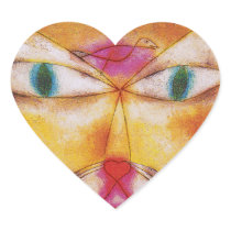 Cat Stickers:  "Cat and Bird" by Paul Klee