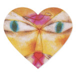 Cat Stickers:  "Cat and Bird" by Paul Klee