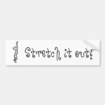 Cat Stretch! Bumper Sticker
