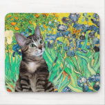 Cat (Tabby 2) - Irises Mouse Mat
