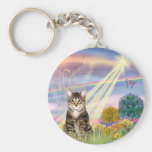 Cat (Tabby) - Cloud Angel Keychain