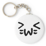 cat text emoticon face keychains