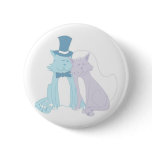 Cat Theme Wedding Pinback Button