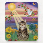 Cat (Tiger) - Autumn Sun mousepads