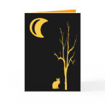 Cat,Tree & Moon Halloween cards